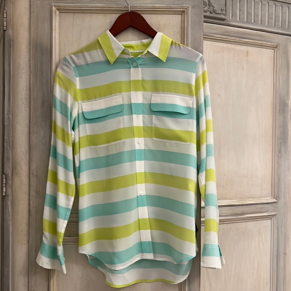 Equipment Multicolored Button Up Blouse
